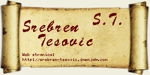 Srebren Tešović vizit kartica